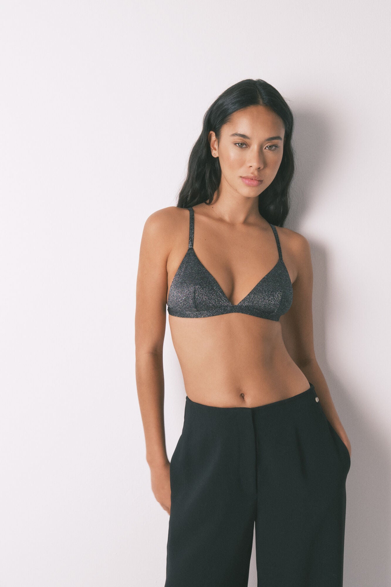 Velvet lurex bra Cup B
