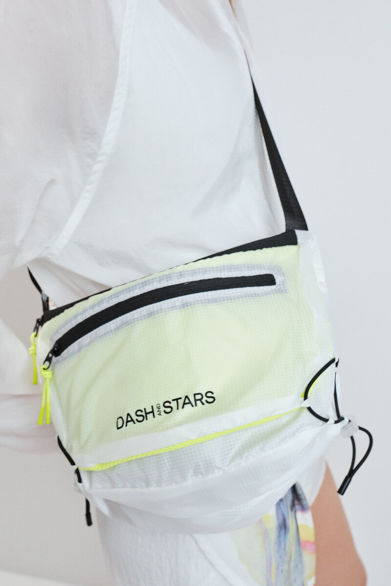 White technical crossbody bag