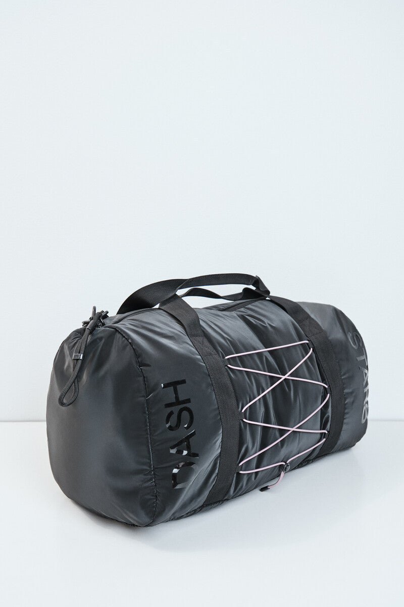 Black "duffle" sports bag