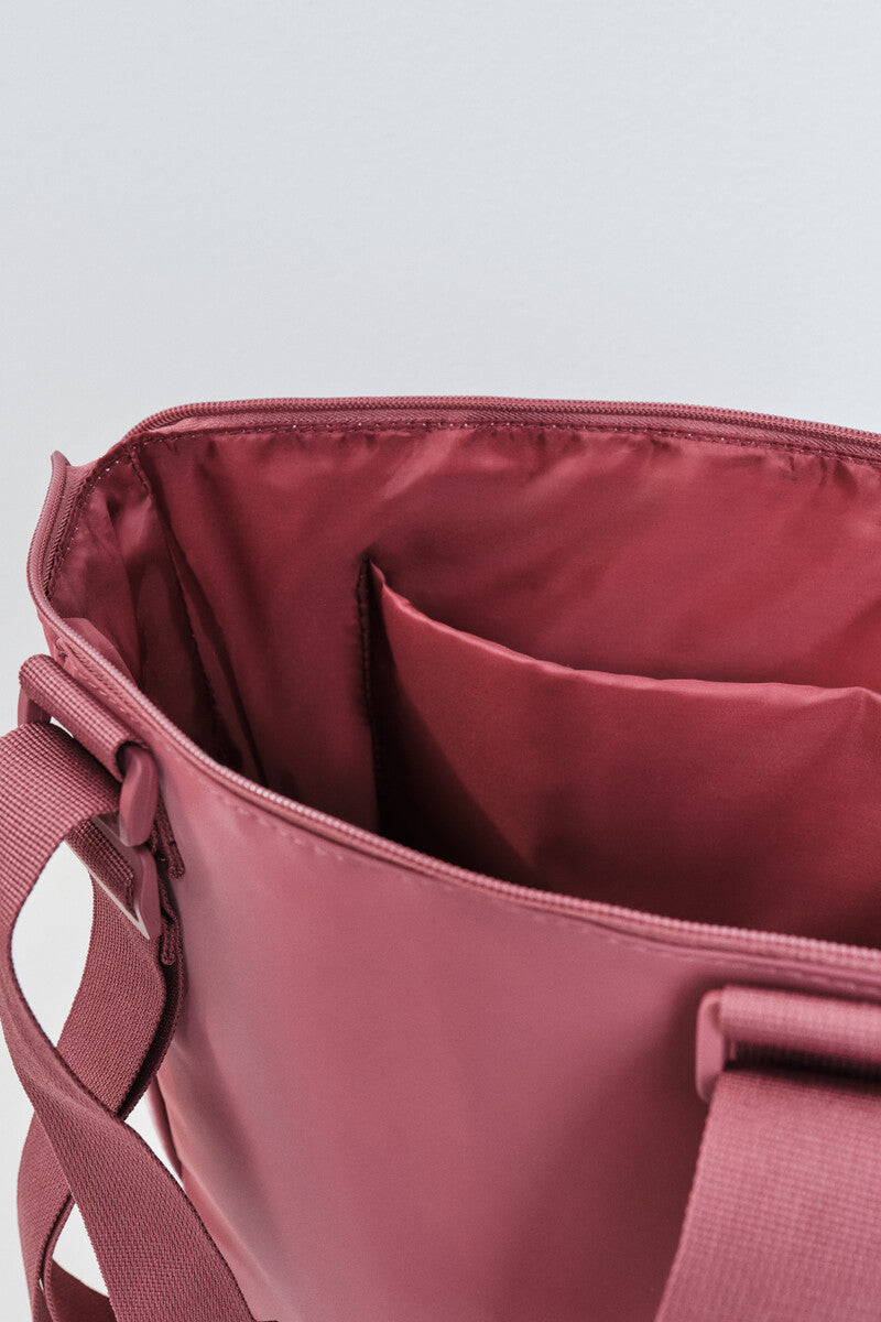 Burgundy multi-position backpack