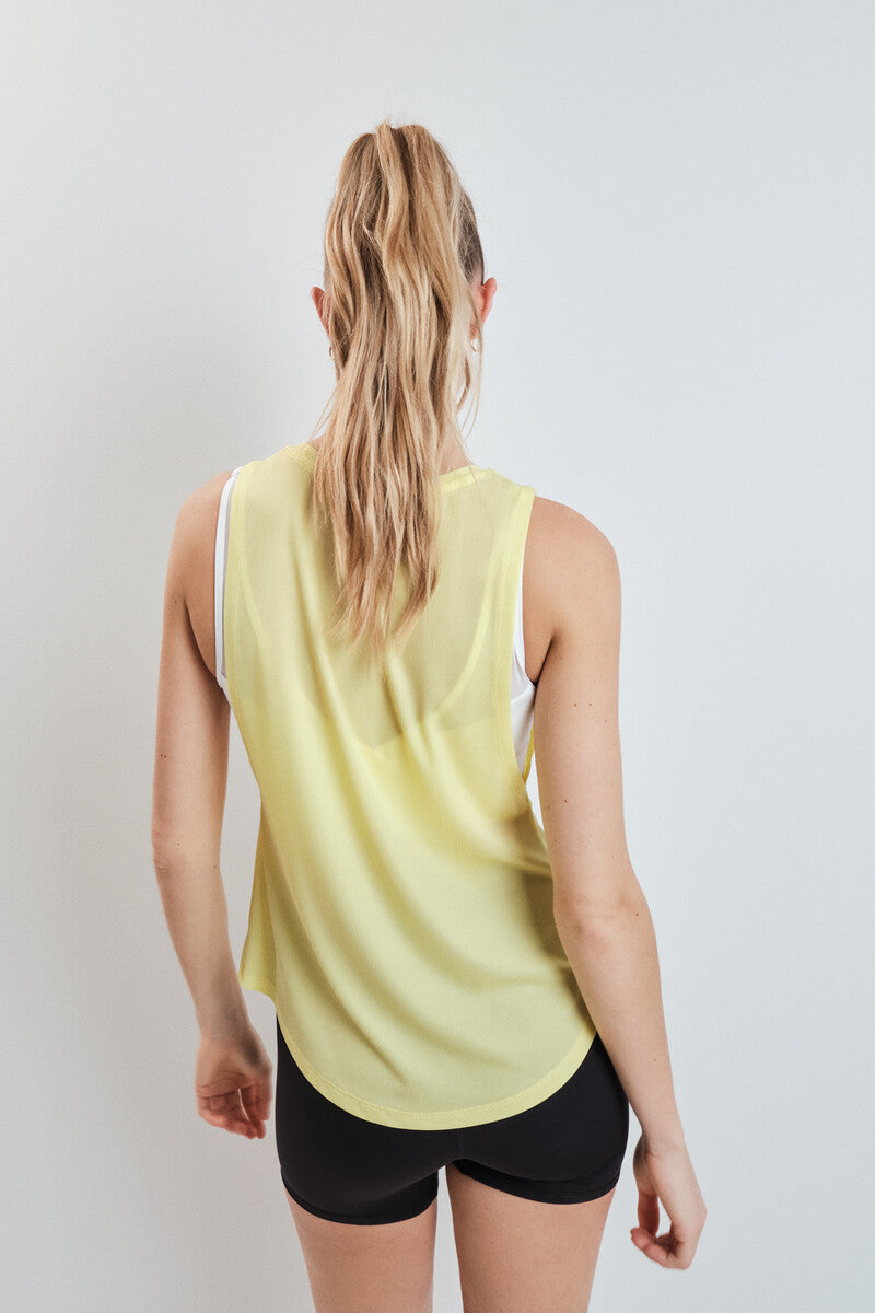 Wide-legged technical t-shirt
