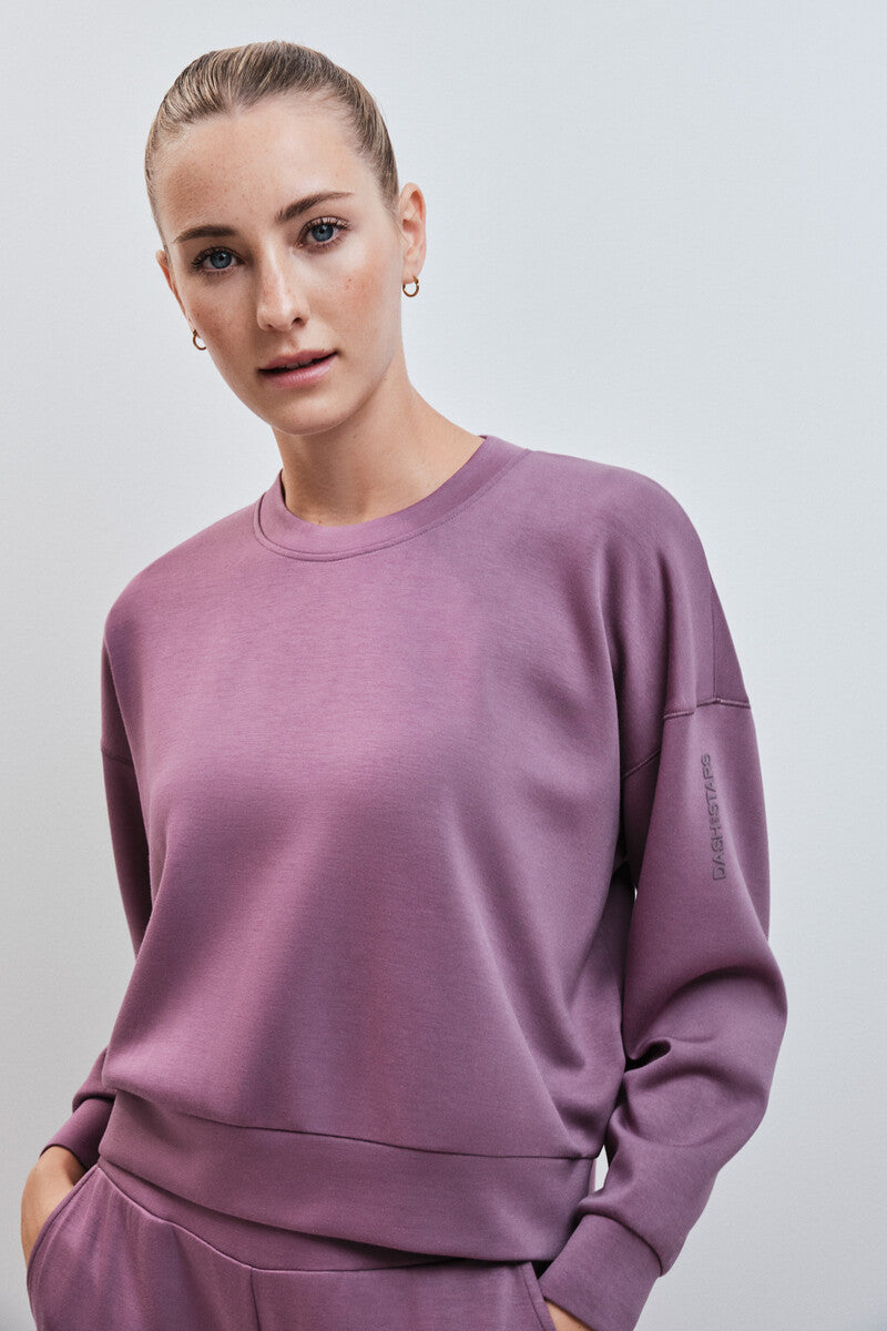 Maroon modal college sweatshirt