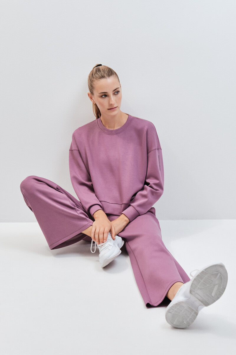 Maroon modal college sweatshirt