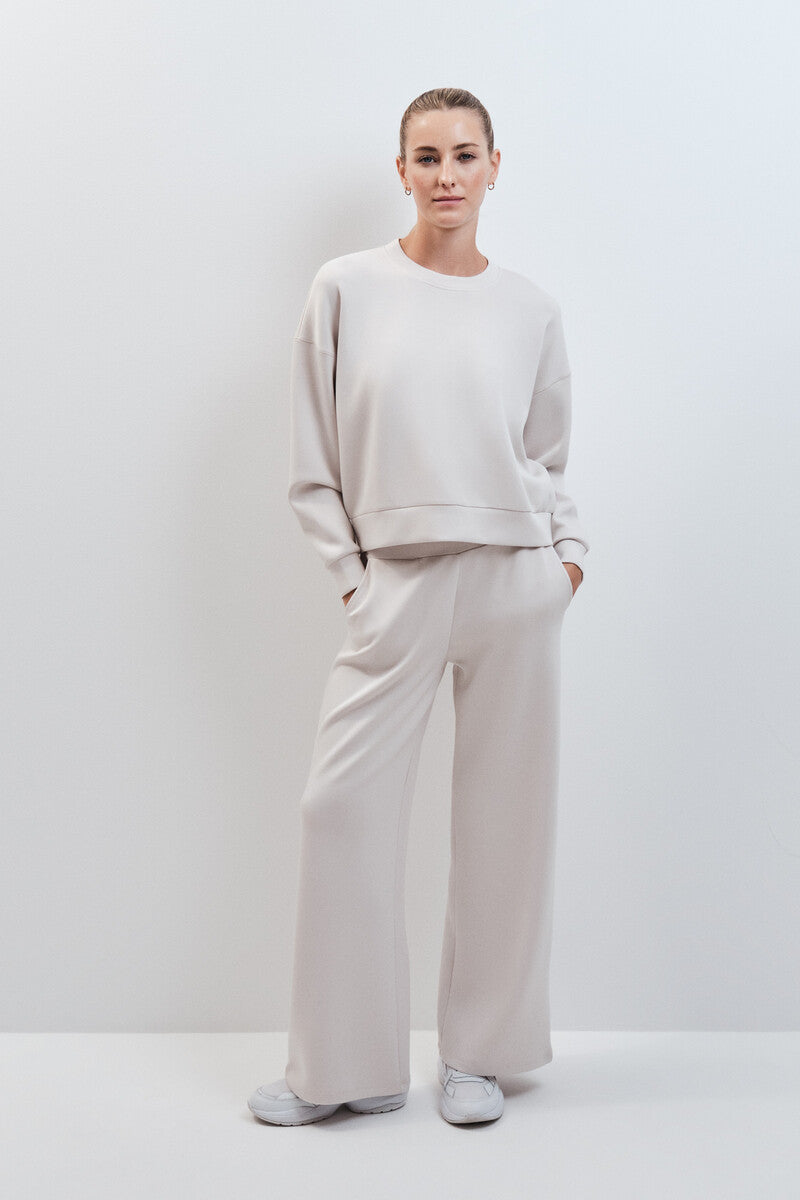 light grey modal college sweatshirt