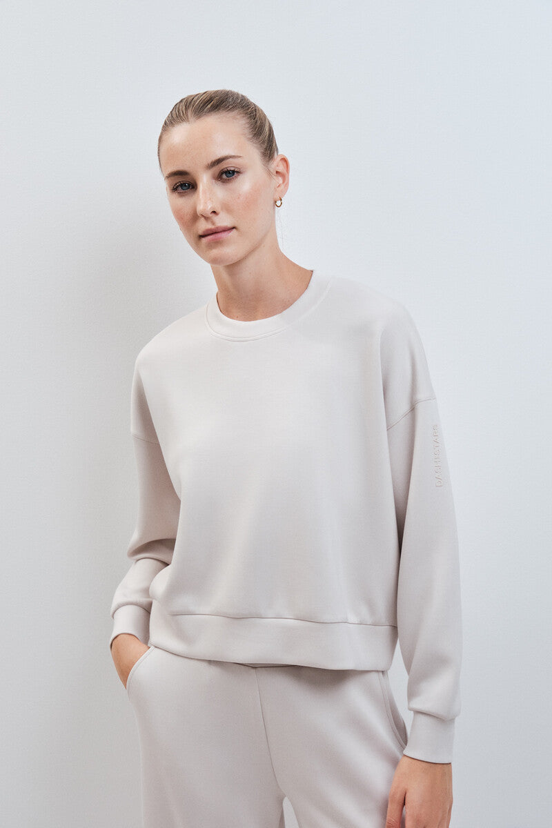 light grey modal college sweatshirt