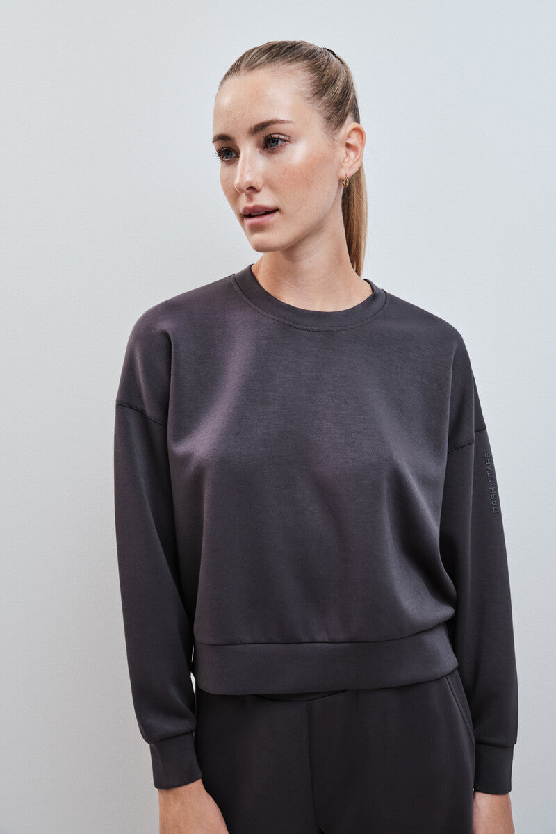 Gray modal college sweatshirt