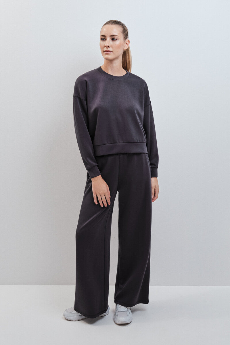 Gray modal college sweatshirt