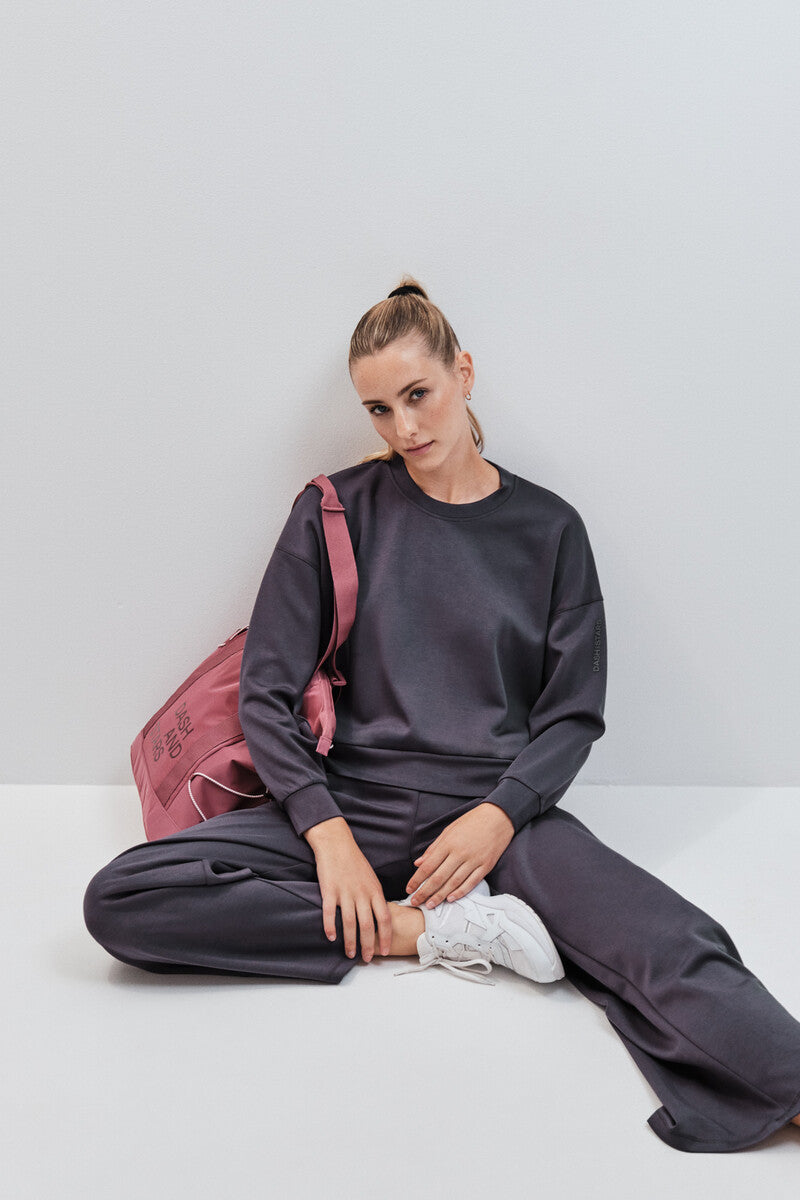 Gray modal college sweatshirt
