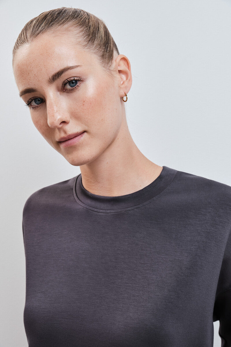 Gray modal college sweatshirt
