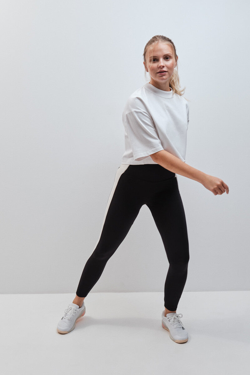 Boxy T-shirt, 100% white cotton
