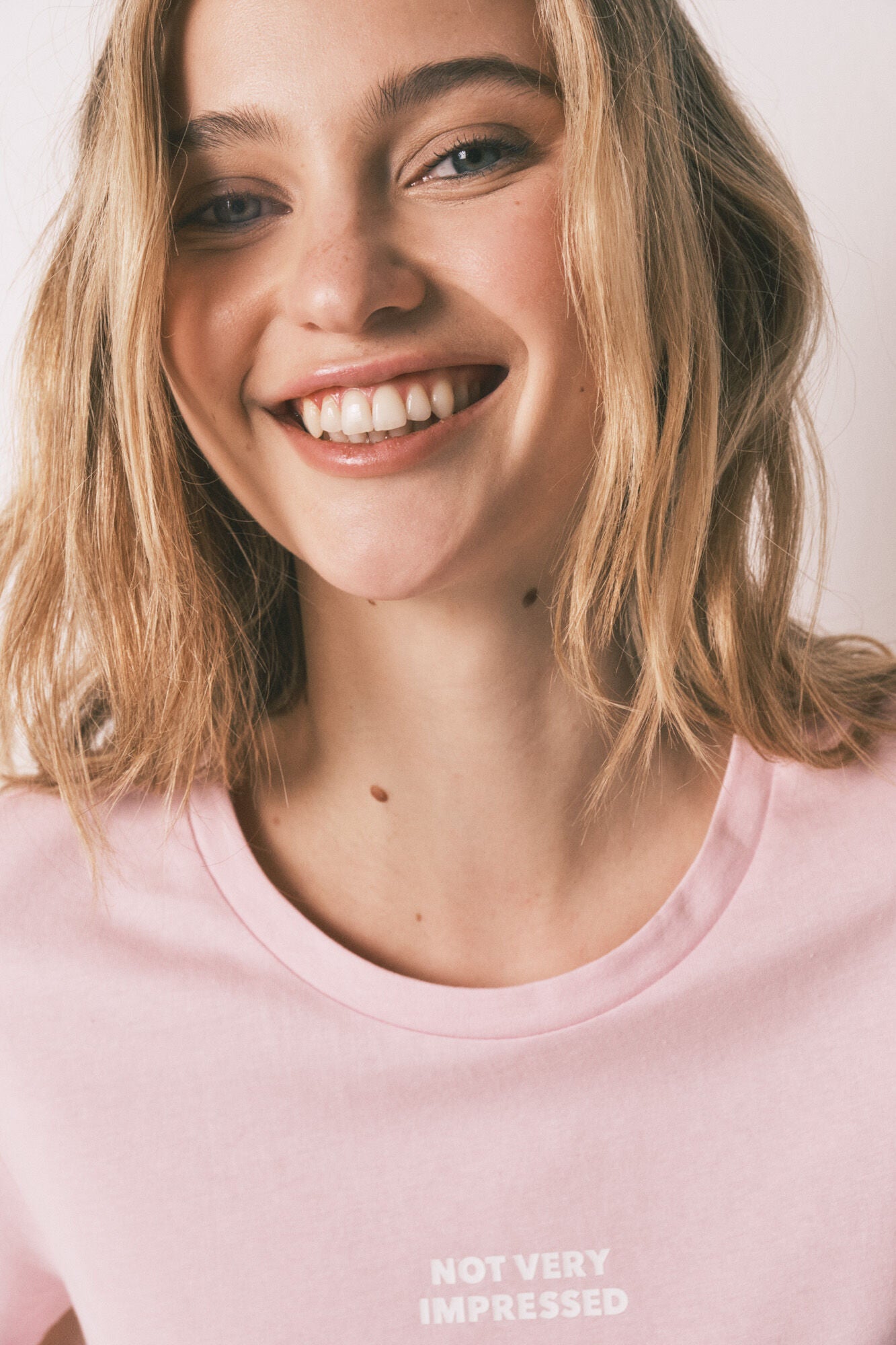Long pink cotton pajamas with mini floral print