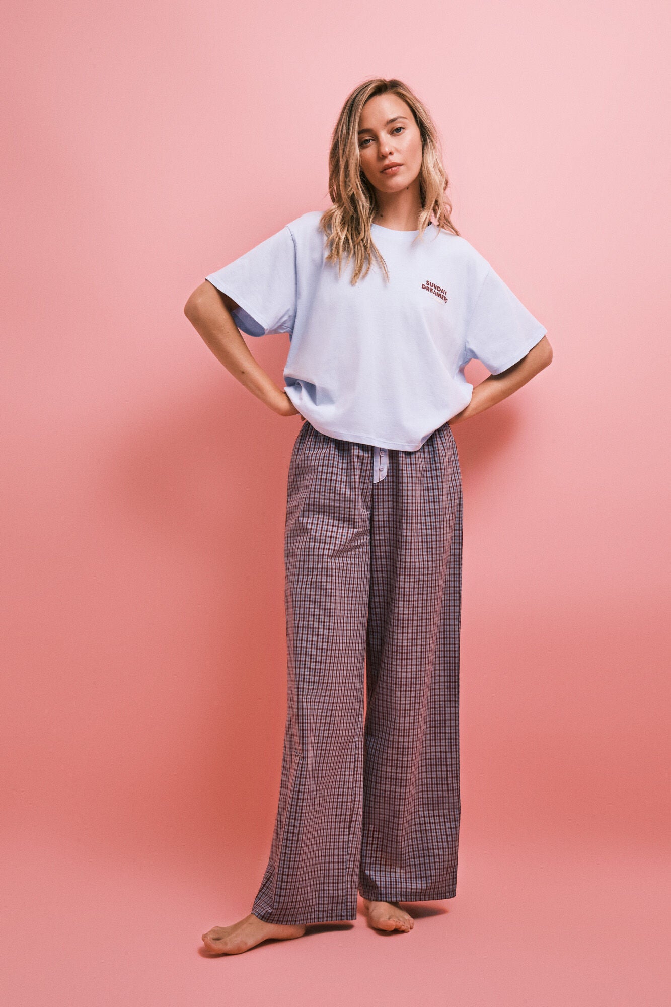 SHORT SLEEVES LONG PANT PYJAMA