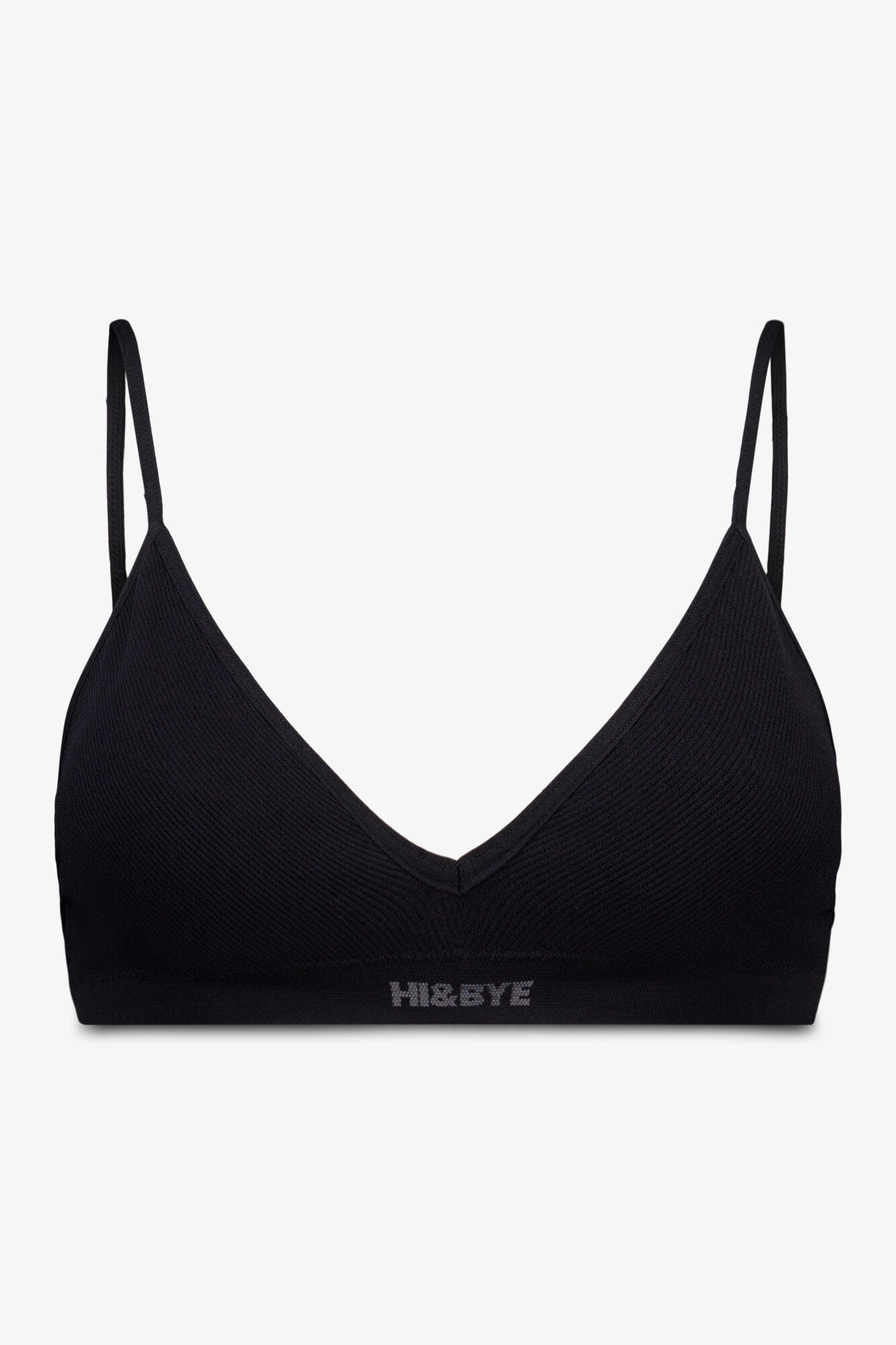 Black seamless triangle bra