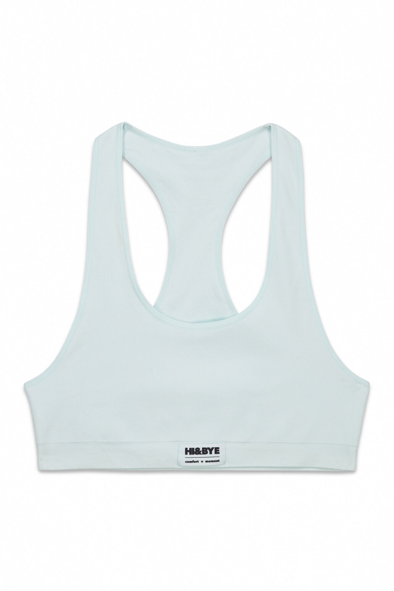 Seamless black sports bra