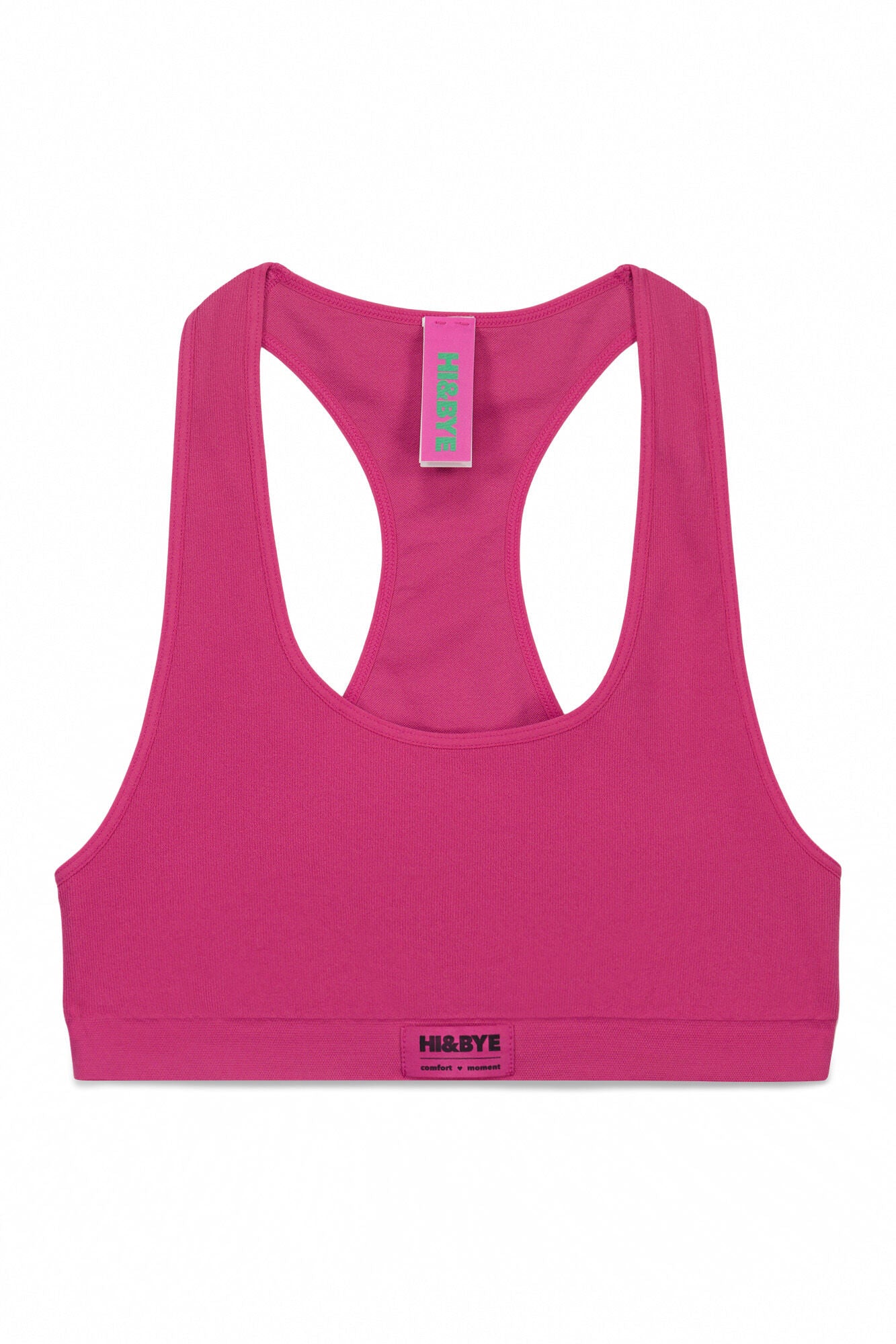 Seamless black sports bra