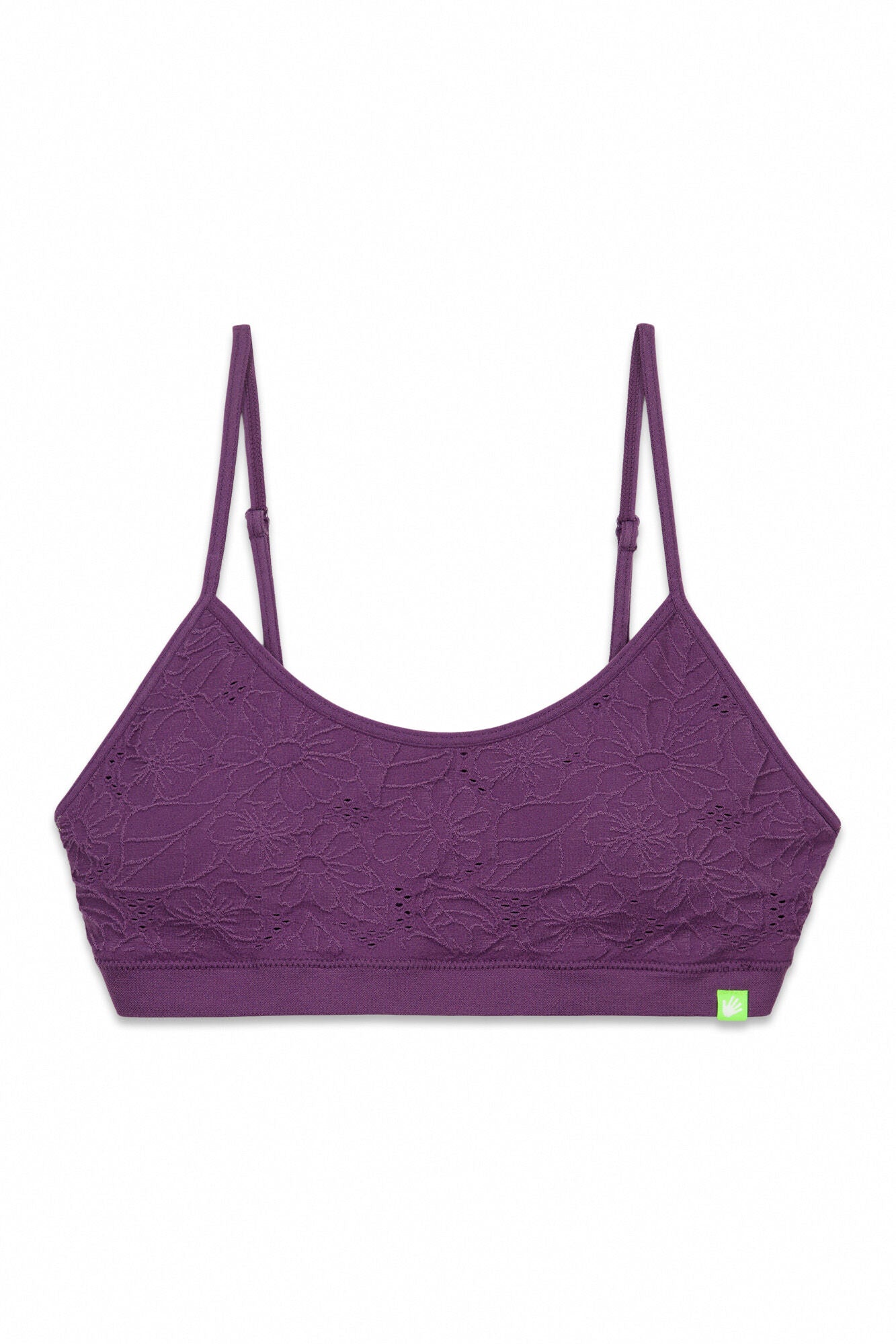 Seamless floral top bra