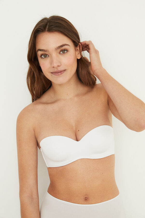 Padded underwire strapless bra Cup A