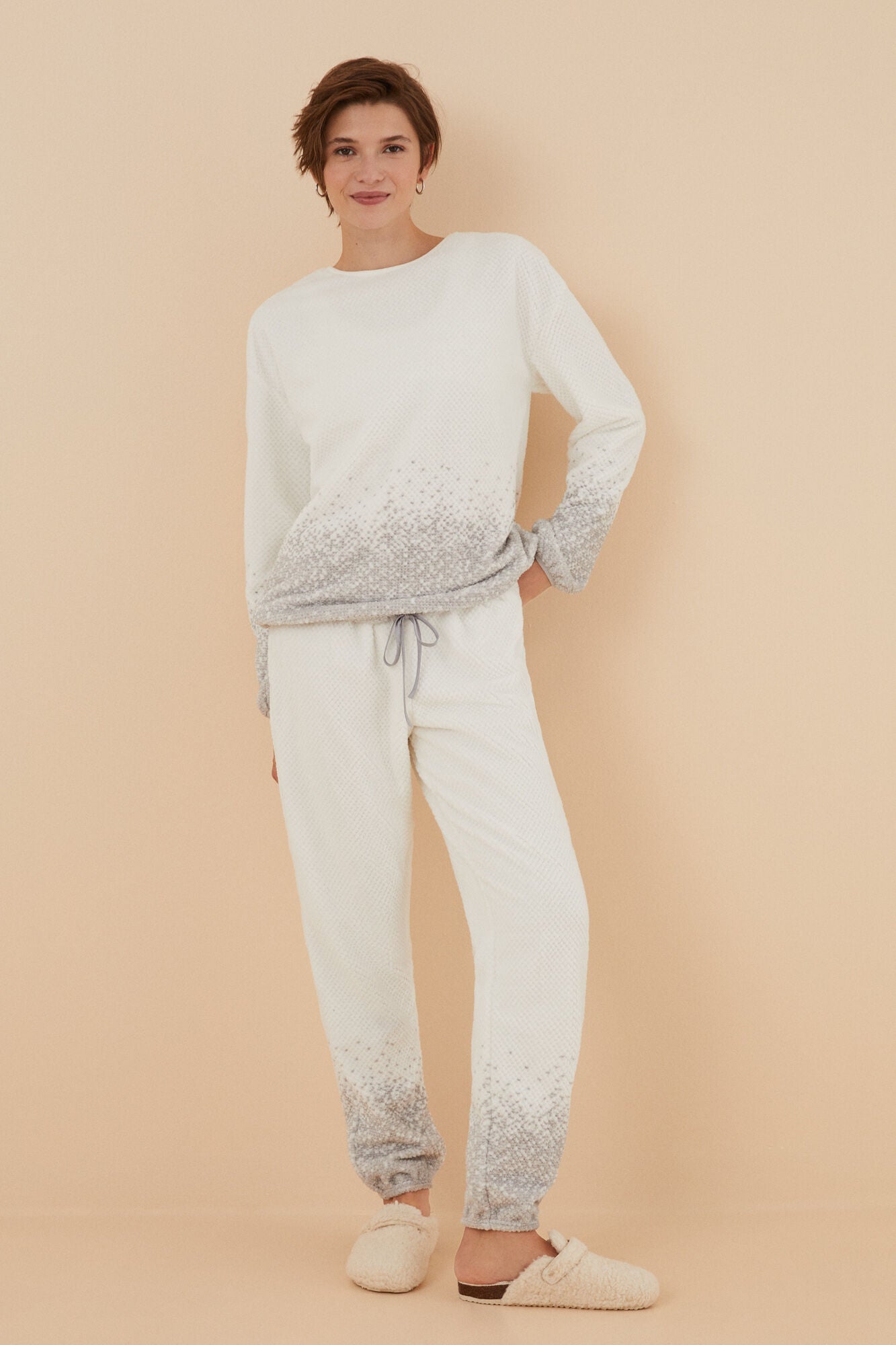 Pyjamas with knitted print mousse