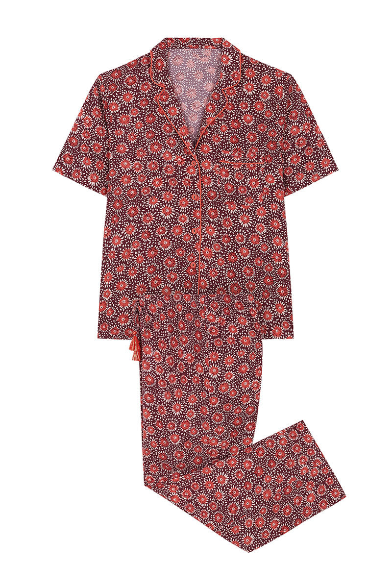 Capri printed shirt pajamas