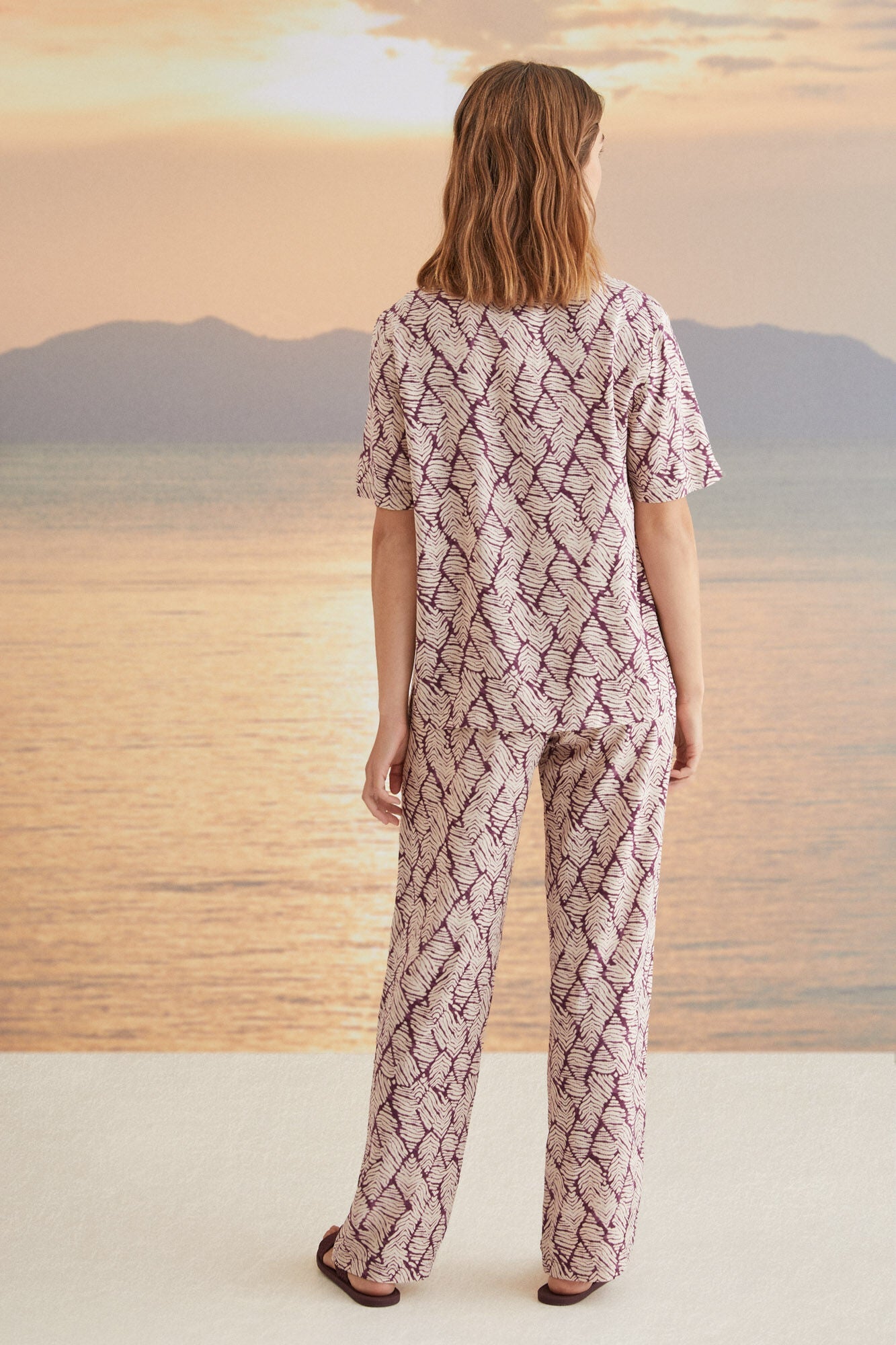 Printed Capri shirt pyjamas