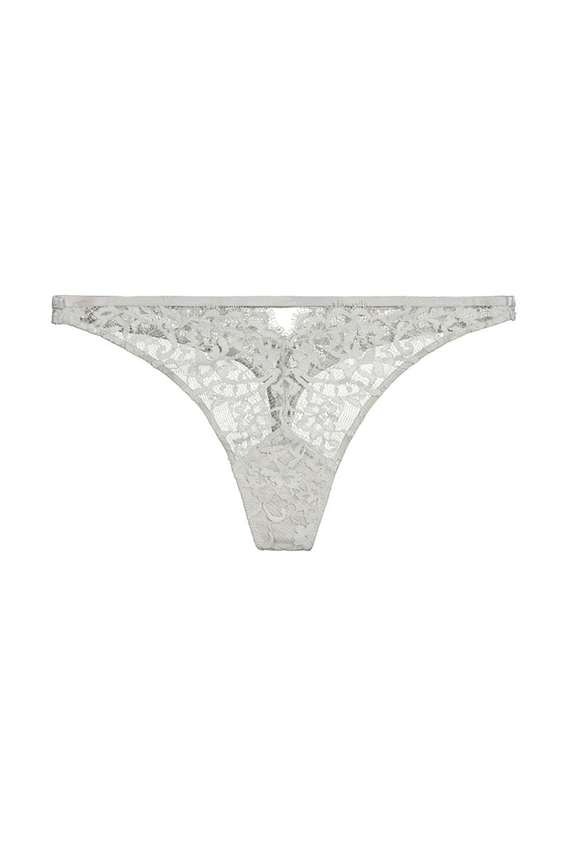 Sequined lace thong