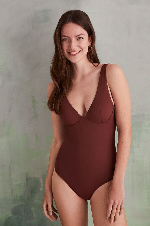 Brown molding swimsuit