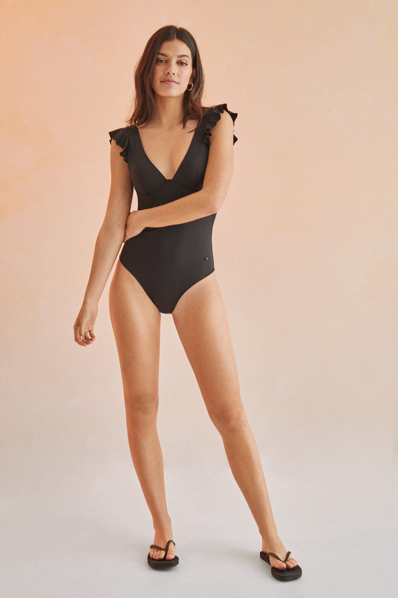 Swimsuit with ruffles