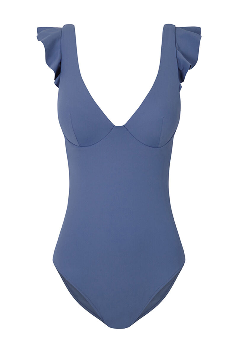Swimsuit with ruffles