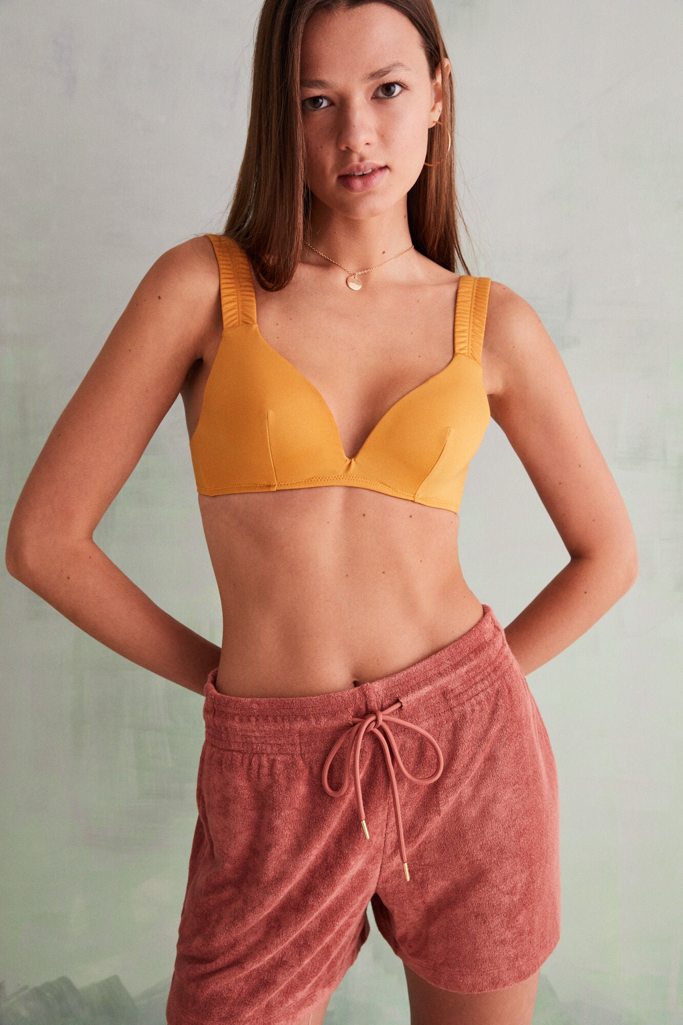 Top bikini stuffed yellow Cup B