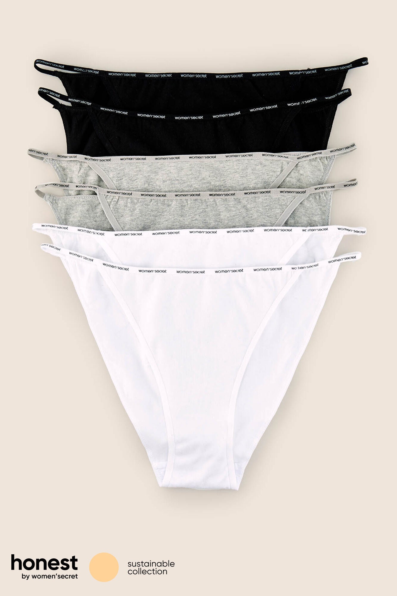 6 Pack Organic Cotton String Briefs